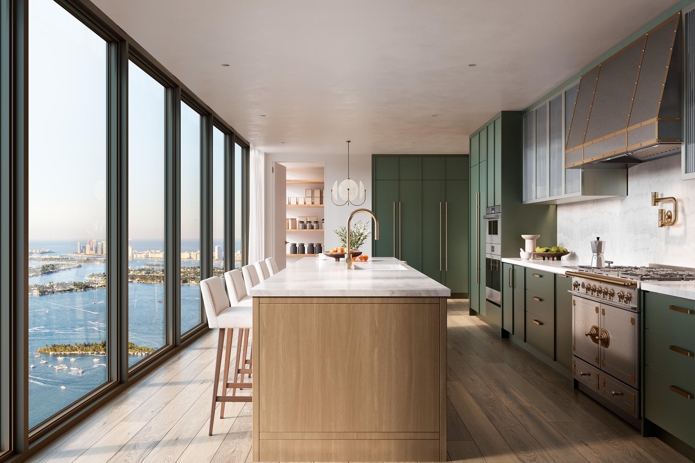 Rendering of Villa Miami Kitchen